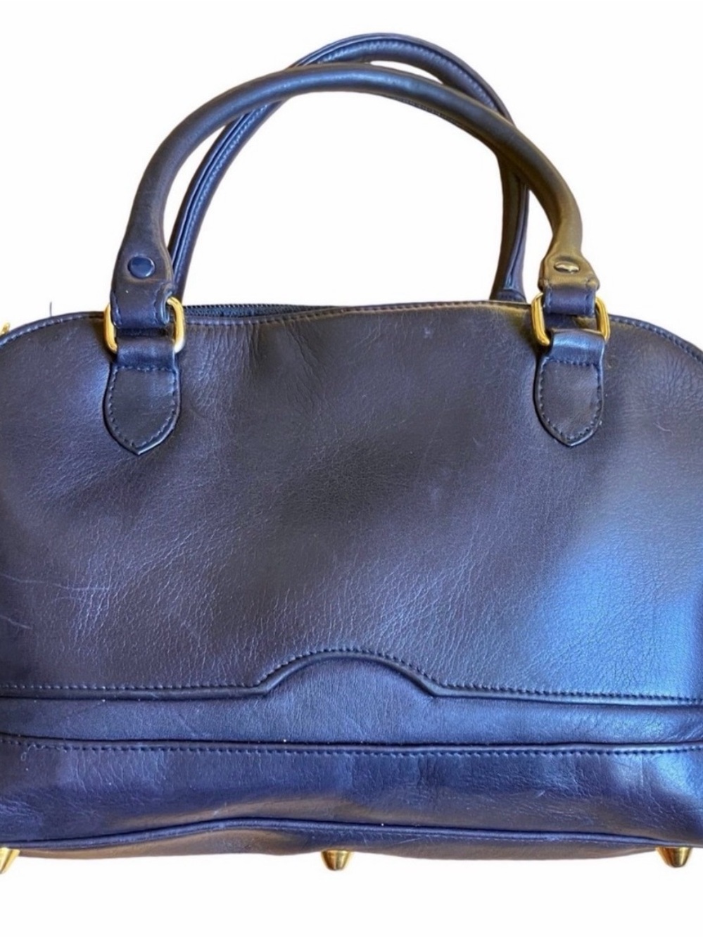 Tignanello leather handbag. deep purple/blue color